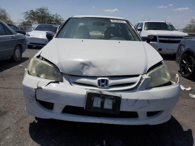 2HGES16325H563059 - 2005 HONDA CIVIC DX VP WHITE photo 5