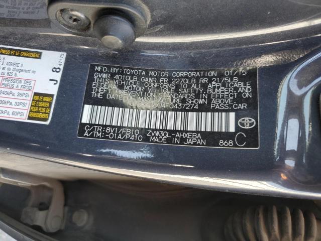 JTDKN3DU4F0437274 - 2015 TOYOTA PRIUS 石墨色 照片 13