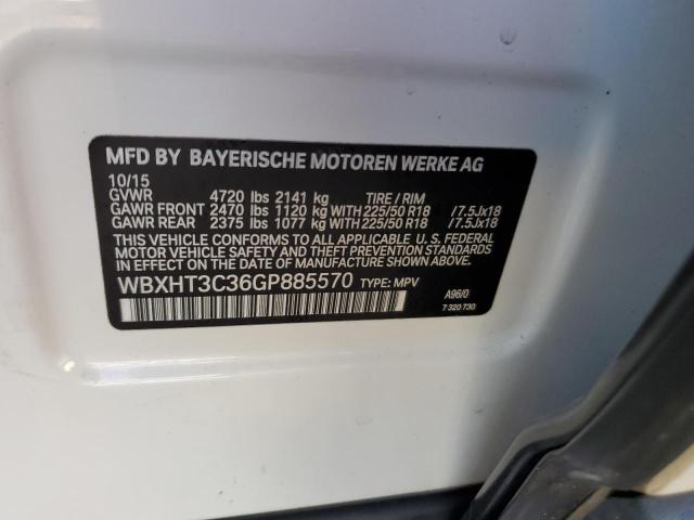 WBXHT3C36GP885570 - 2016 BMW X1 XDRIVE28I WHITE photo 13