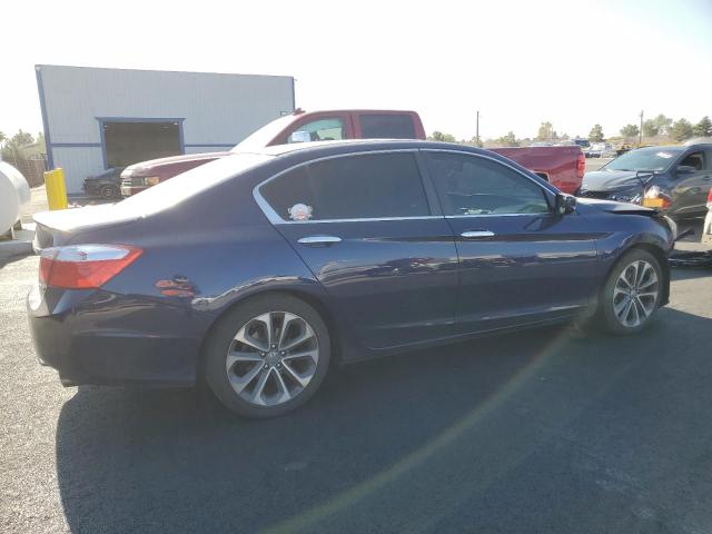 1HGCR2F57EA008617 - 2014 HONDA ACCORD SPORT BLUE photo 3