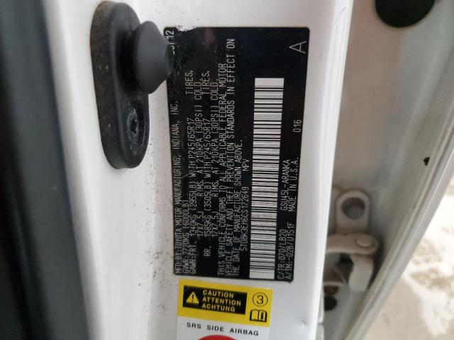 5TDBK3EH6CS172649 - 2012 TOYOTA HIGHLANDER BASE Սպիտակ լուսանկար 13