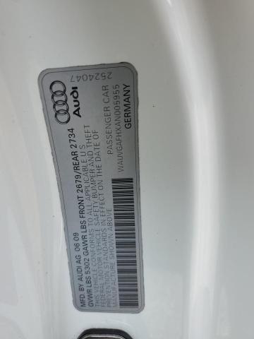 WAUVGAFHXAN005955 - 2010 AUDI S5 PRESTIGE 白色 照片 12