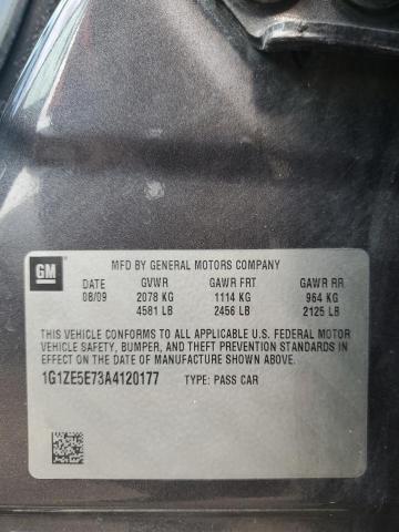 1G1ZE5E73A4120177 - 2010 CHEVROLET MALIBU LTZ ნაცრისფერი ფოტო 12