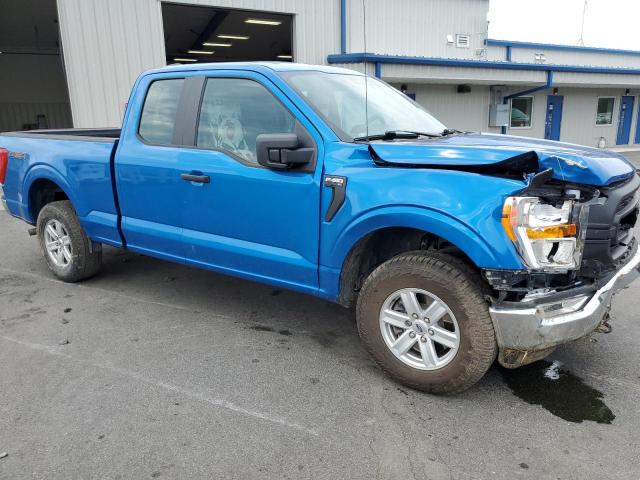 1FTEX1EB7MKD39415 - 2021 FORD F150 SUPER CAB BLUE photo 4