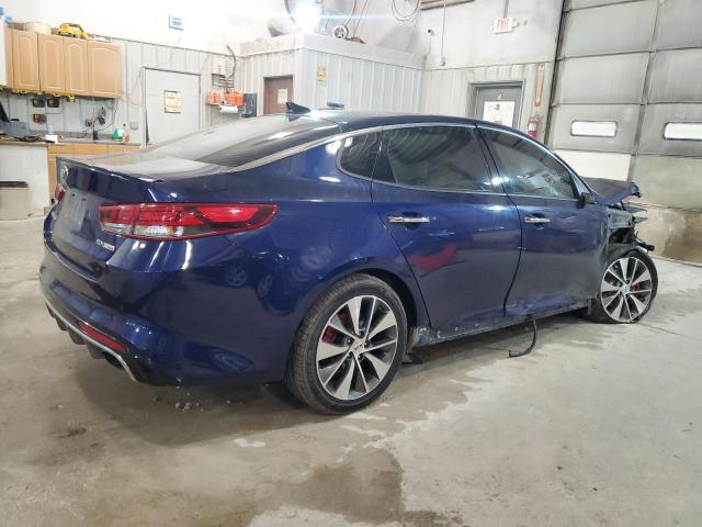 5XXGW4L27JG202965 - 2018 KIA OPTIMA SX BLUE photo 3