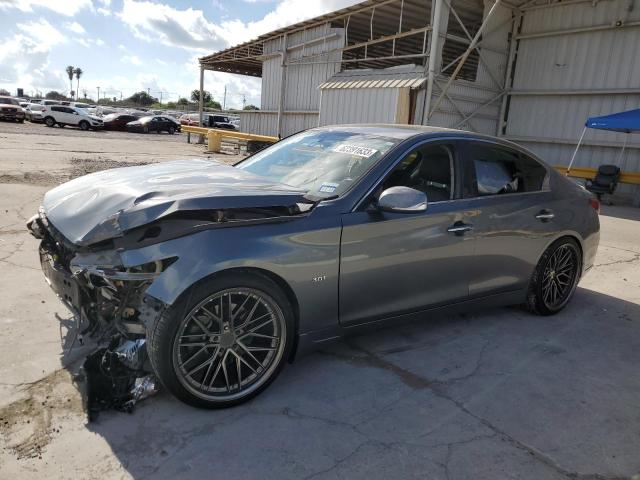 JN1EV7AP4JM354483 - 2018 INFINITI Q50 LUXE GRAY photo 1