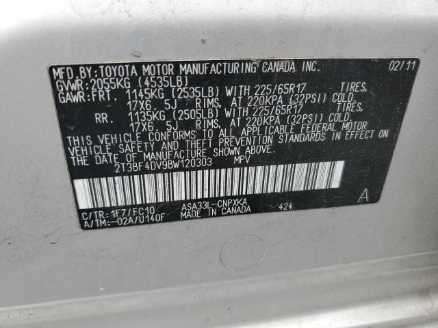 2T3BF4DV9BW120303 - 2011 TOYOTA RAV4 Gümüş foto 14