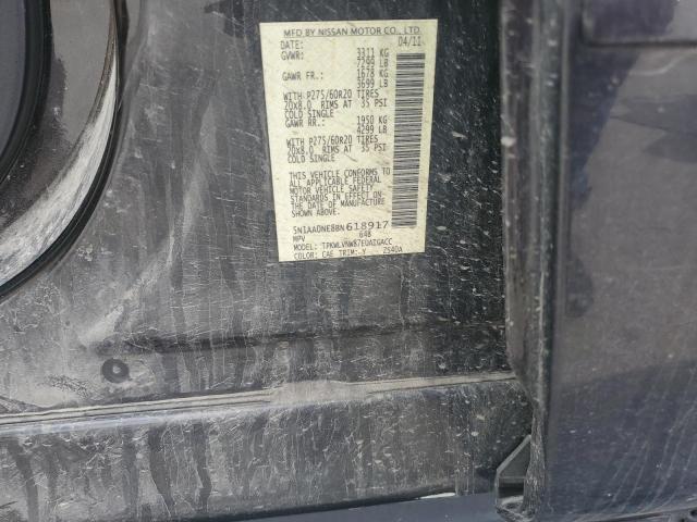 5N1AA0NE8BN618917 - 2011 NISSAN ARMADA PLATINUM BLACK photo 13