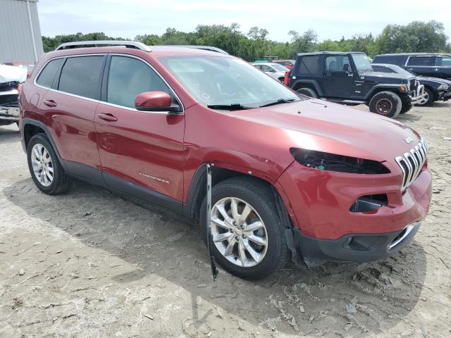 1C4PJMDS4GW254042 - 2016 JEEP CHEROKEE LIMITED RED photo 4