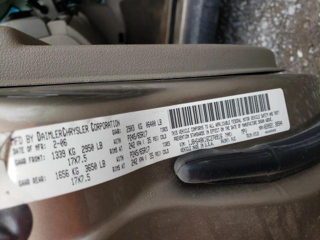 1J8HG48K16C270916 - 2006 JEEP COMMANDER 棕色 照片 14