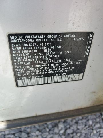 1V2KR2CA2JC545355 - 2018 VOLKSWAGEN ATLAS SE Silber Foto 14