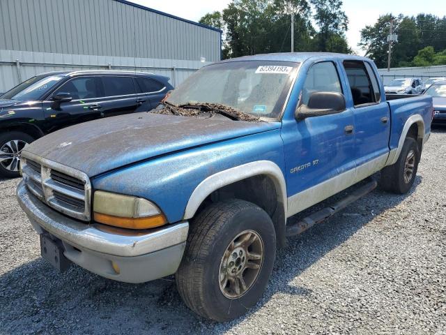 1B7GG2AX91S142211 - 2001 DODGE DAKOTA QUAD BLUE photo 1