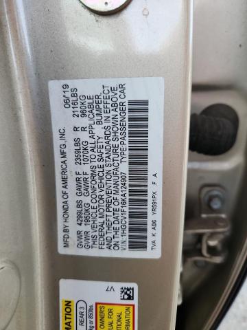 1HGCV1F16KA124907 - 2019 HONDA ACCORD LX Күміс фото 13