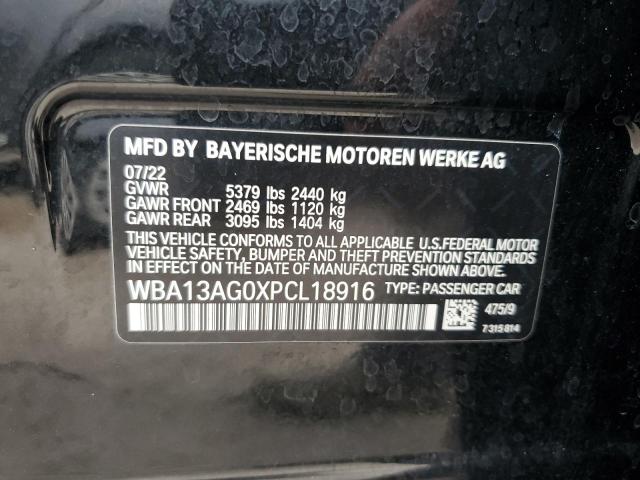 WBA13AG0XPCL18916 - 2023 BMW 530E BLACK photo 12