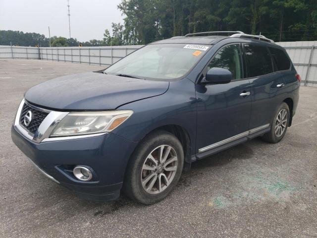 5N1AR2MN3EC650826 - 2014 NISSAN PATHFINDER S BLUE photo 1