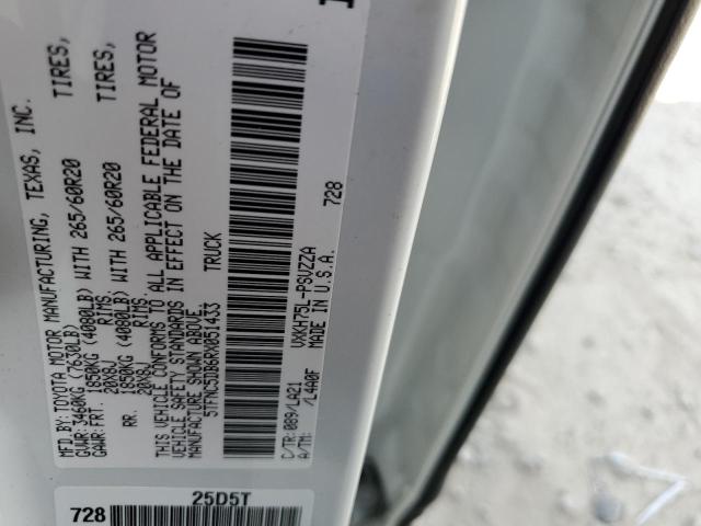 5TFNC5DB6RX051433 - 2024 TOYOTA TUNDRA CREWMAX PLATINUM Weiß Foto 14