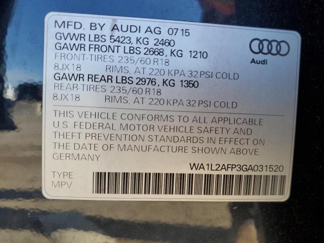 WA1L2AFP3GA031520 - 2016 AUDI Q5 PREMIUM PLUS BLUE photo 13