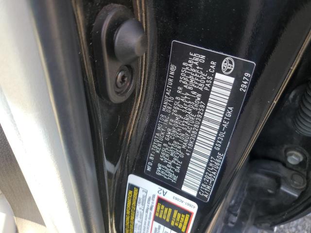 4T1BK3DB2BU392597 - 2011 TOYOTA AVALON BASE Чорний фото 12