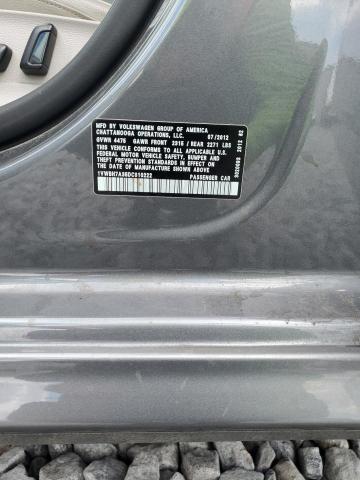 1VWBH7A35DC010222 - 2013 VOLKSWAGEN PASSAT SE GRAY photo 13