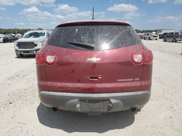 1GNKRLEDXBJ192088 - 2011 CHEVROLET TRAVERSE LTZ RED photo 6