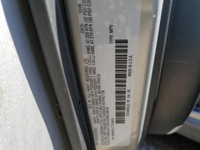 4S4BP61C777319618 - 2007 SUBARU LEGACY OUTBACK 2.5I SILVER photo 12