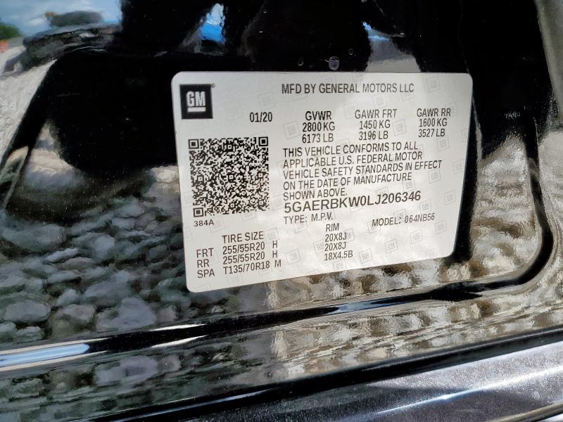 5GAERBKW0LJ206346 - 2020 BUICK ENCLAVE ESSENCE 黑色 照片 14