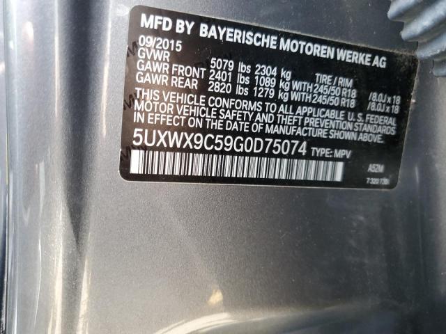 5UXWX9C59G0D75074 - 2016 BMW X3 XDRIVE28I SILVER photo 13