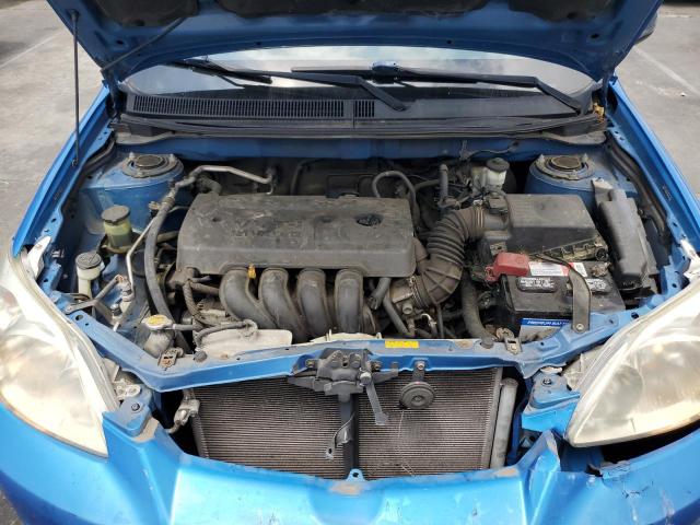 2T1KR32E38C694760 - 2008 TOYOTA COROLLA MA XR BLUE photo 11