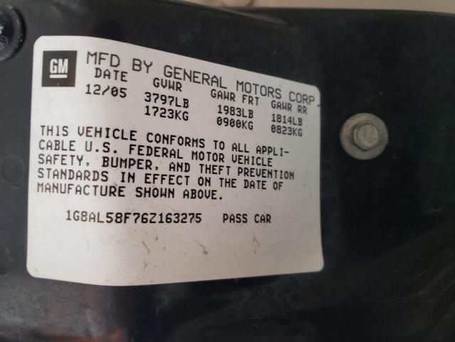 1G8AL58F76Z163275 - 2006 SATURN ION LEVEL 3 TAN photo 12