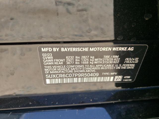 5UXCR6C07P9R50409 - 2023 BMW X5 XDRIVE40I BLACK photo 12