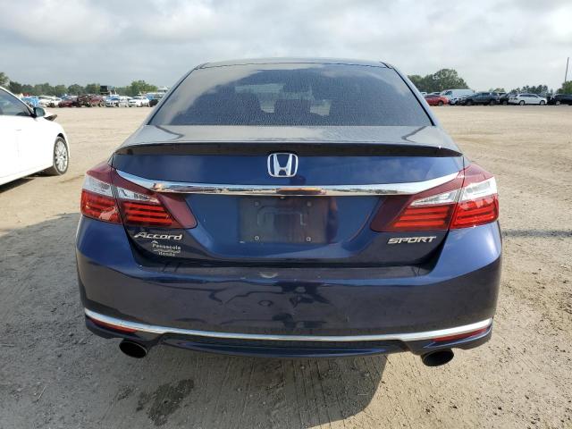 1HGCR2F5XGA142461 - 2016 HONDA ACCORD SPORT BLUE photo 6