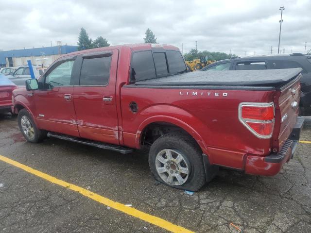 1FTFW1ET3DFA70001 - 2013 FORD F150 SUPERCREW RED photo 2