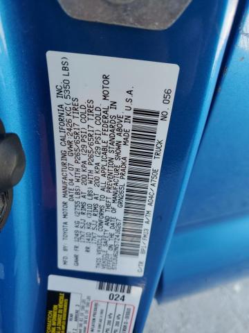 5TEJU62N57Z416267 - 2007 TOYOTA TACOMA DOUBLE CAB PRERUNNER BLUE photo 12