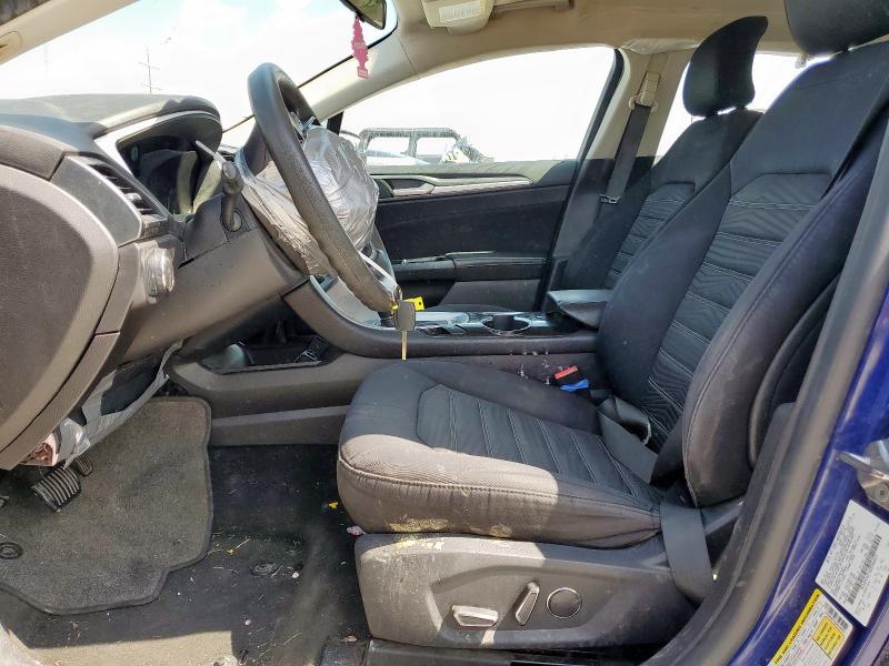 3FA6P0H75GR346021 - 2016 FORD FUSION SE BLUE photo 7