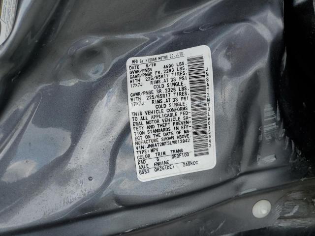 JN8AT2MT3LW013942 - 2020 NISSAN ROGUE S GRAY photo 14