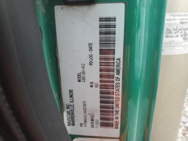 1HTMMAAL1AH273670 - 2010 INTERNATIONAL 4000 4300 მწვანე ფოტო 12