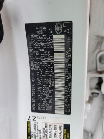 2T1KR32E16C613011 - 2006 TOYOTA COROLLA MA XR WHITE photo 13