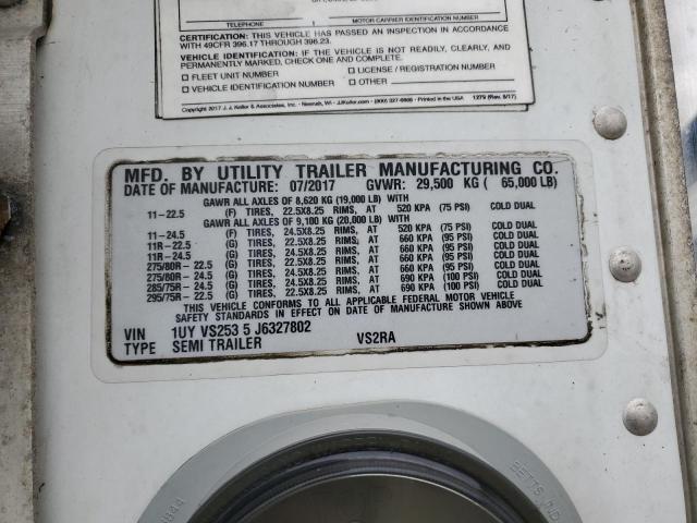 1UYVS2535J6327802 - 2018 UTILITY TRAILER WHITE photo 10