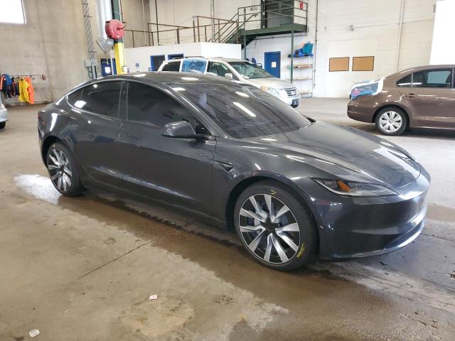5YJ3E1EA4SF008256 - 2025 TESLA MODEL 3 GRAY photo 4