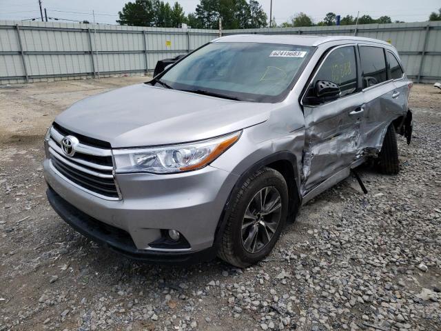 5TDKKRFH6GS503530 - 2016 TOYOTA HIGHLANDER XLE Արծաթագույն լուսանկար 1