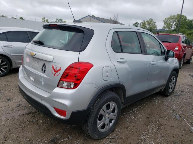 3GNCJKSBXJL264844 - 2018 CHEVROLET TRAX LS SILVER photo 3