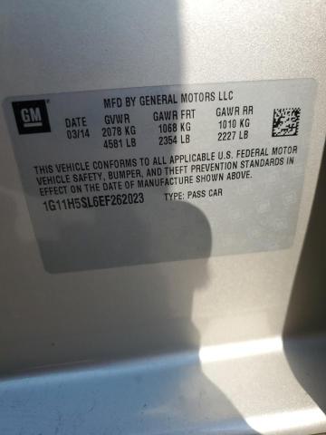 1G11H5SL6EF262023 - 2014 CHEVROLET MALIBU LTZ 棕色 照片 12