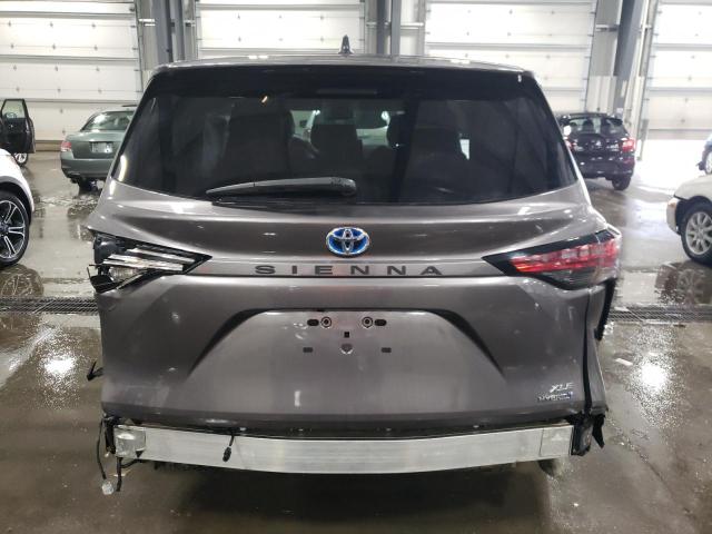 5TDYRKEC3NS125201 - 2022 TOYOTA SIENNA XLE GRAY photo 6