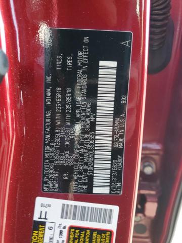 5TDHZRBH0LS509555 - 2020 TOYOTA HIGHLANDER XLE RED photo 14