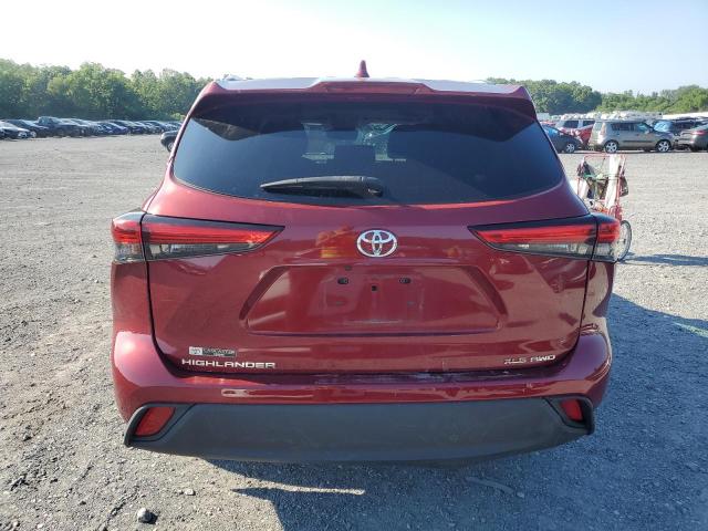 5TDHZRBH0LS509555 - 2020 TOYOTA HIGHLANDER XLE RED photo 6