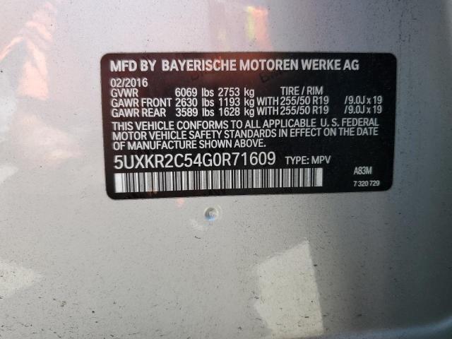 5UXKR2C54G0R71609 - 2016 BMW X5 SDRIVE35I SILVER photo 13