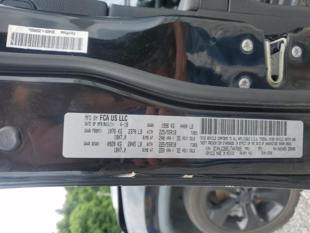 3C4NJCBB5JT407805 - 2018 JEEP COMPASS LATITUDE Սև լուսանկար 12