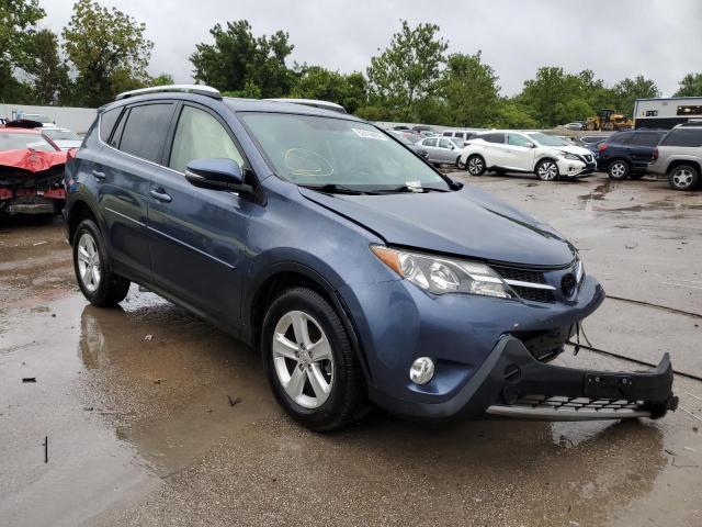 JTMWFREV7ED040092 - 2014 TOYOTA RAV4 XLE BLUE photo 4