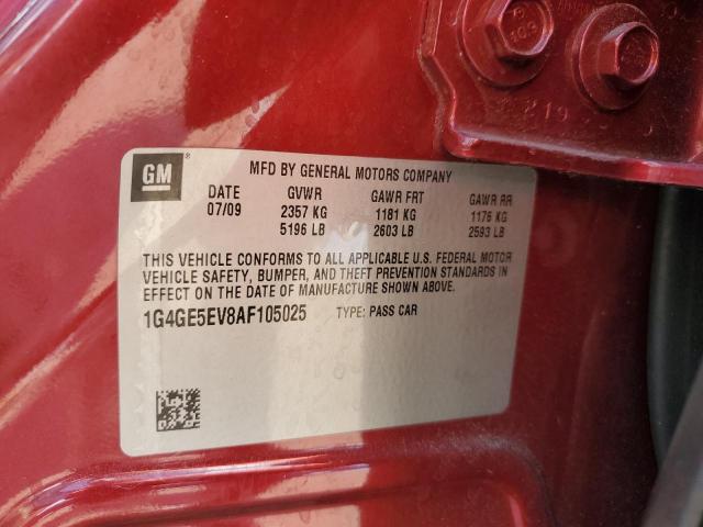 1G4GE5EV8AF105025 - 2010 BUICK LACROSSE CXS 勃艮第红 照片 12