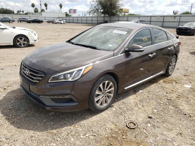 5NPE34AF8GH395310 - 2016 HYUNDAI SONATA SPORT Grau Foto 2